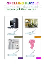 English Worksheet: SPELLING PUZZLE