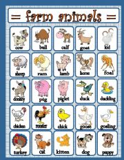 English Worksheet: Farm animals