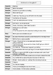 English Worksheet: Robbed and Burgled