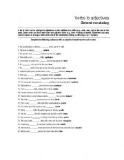 English Worksheet: word formation