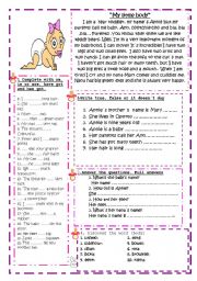 English Worksheet: MY LITTLE BODY