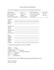 English Worksheet: Grammar Review