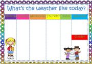 English Worksheet: Weather wall display