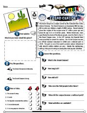 English Worksheet: RC Series_U.S Edition_21 Grand Canyon (Fully Editable) 