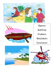 English Worksheet: Rescue! Pictures to sequence