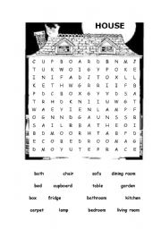 English Worksheet: House vocabulary
