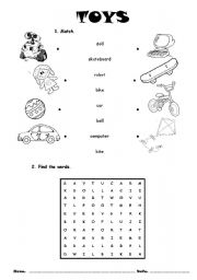 English Worksheet: Toys