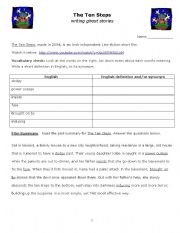 English Worksheet: Ghost Story: The Ten Steps 
