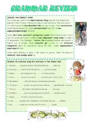 English Worksheet: GRAMMAR REVIEW