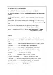 English Worksheet: so, such, so few and so little
