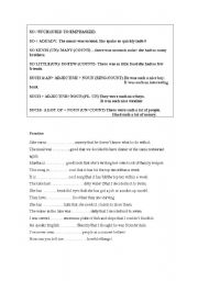 English worksheet: so, such, so few and so little