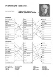English Worksheet: inventions and discoveries