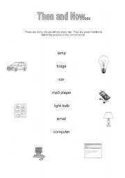 English worksheet: Technology - Then and Now - worksheet #1