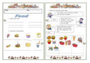 English Worksheet: Food