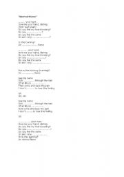 English Worksheet: ETERNAL FLAME SONG