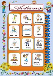 English Worksheet: Action Pictionary2/2