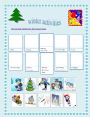 English Worksheet: winter activities