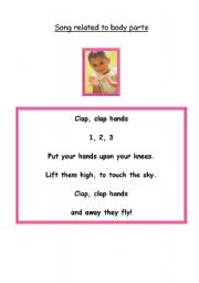 English Worksheet: Clap clap hands