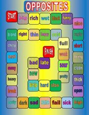 English Worksheet: Opposite Board Game