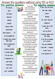 Answer without yes or no using. PRACTICE EXPRESSIONS FOR SPEAKING.