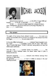 English Worksheet: Michael  JACKSON