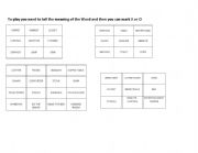 English Worksheet: WHO - WHICH- WHERE tic tac toe