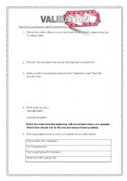 English Worksheet: Video 