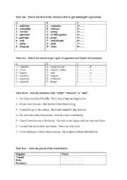 English worksheet: interesting activities