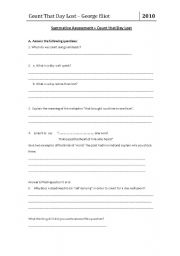 English worksheet: count taht day lost