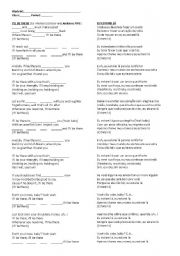 English Worksheet: I´ll be there - Jacksons Five (Future with WILL)