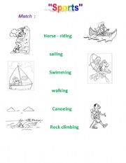 English worksheet: Sports