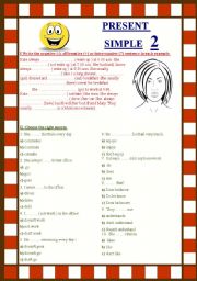 English Worksheet: Present Simple 2/3