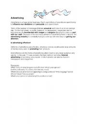 English Worksheet: Advertising