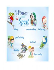 English worksheet: winter sports