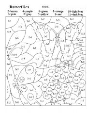 English Worksheet: Addition Mystery Picture