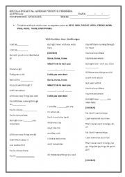 English Worksheet: Wish You Were Here �Avril Lavigne