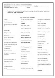 English Worksheet: Wish You Were Here Avril Lavigne