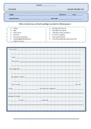 English Worksheet: Personal identification