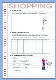 English Worksheet: SHOPPING