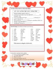 English Worksheet: Valentine`s Day