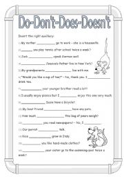 English Worksheet: do-does