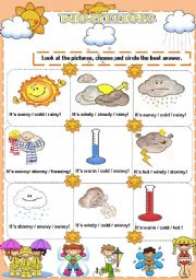 English Worksheet: the weather