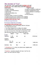 English Worksheet: the structure of 