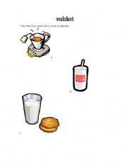 English worksheet: drinks