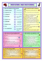 English Worksheet: Inventors And Inventions