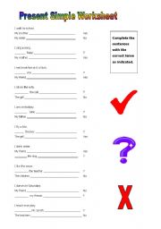 Present Simple Worksheet