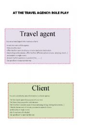 English Worksheet: At the travel agency
