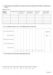 English Worksheet: graph writing