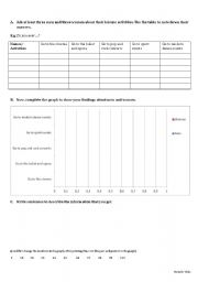 English worksheet: graph writing