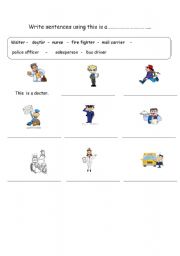 English worksheet: jobs